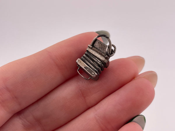 sterling silver small accordion charm pendant