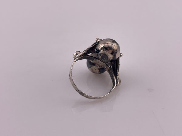 size 3.75 sterling silver Mexican dome ring ***AS IS***
