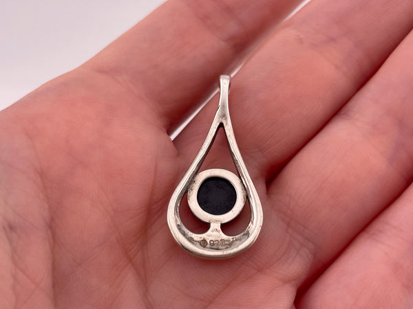 sterling silver opal triplet pendant