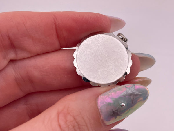 sterling silver rhodium plated Aquarius the Water bearer zodiac pendant