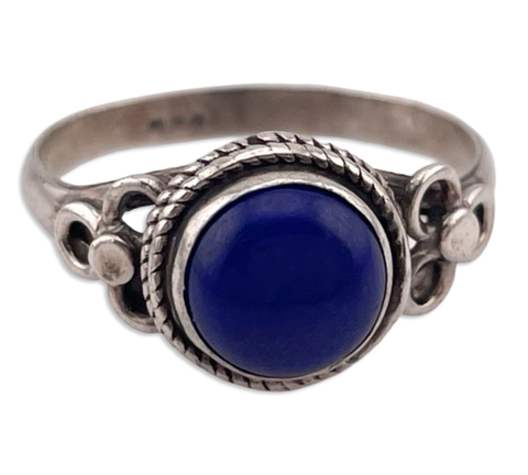 size 6.5 sterling silver lapis ring