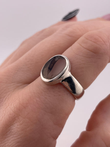 size 7.5 sterling silver Montana agate ring **AS IS**