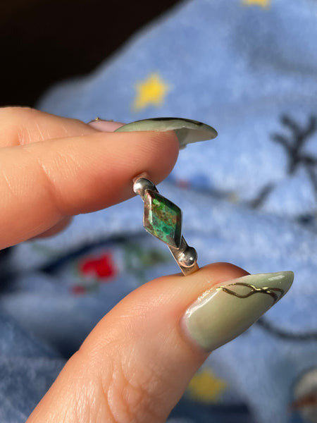 size 6.5 sterling silver chrysocolla ring