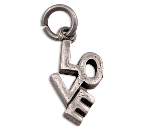 sterling silver 'LOVE' pendant