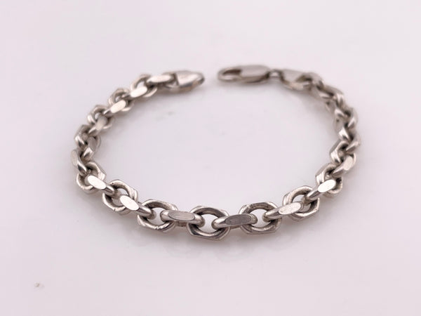 sterling silver 7 3/4" chain link bracelet