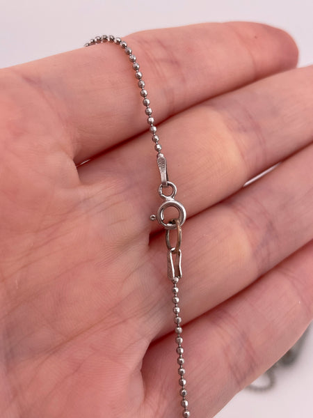 sterling silver chain w/ non-sterling amethyst slice pendant necklace