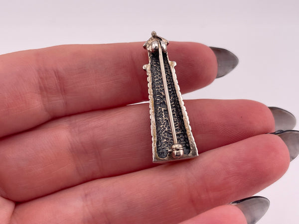 sterling silver Breakell artisan lighthouse brooch pin
