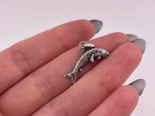 sterling silver fish pendant
