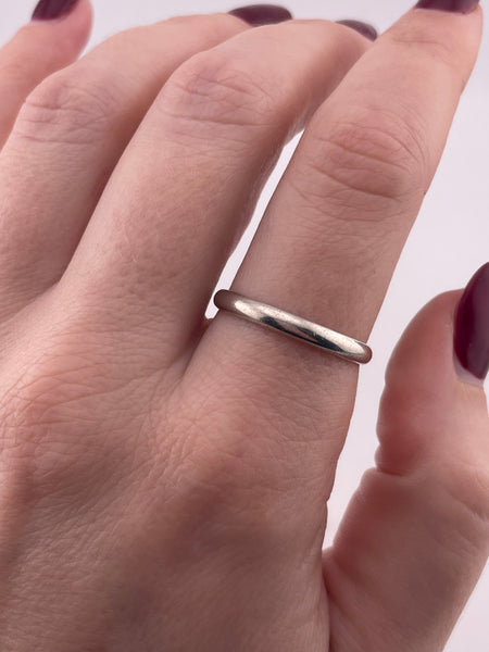 size 9.5 sterling silver plain band ring