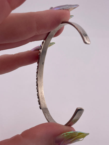 sterling silver coral snake eye cuff bracelet