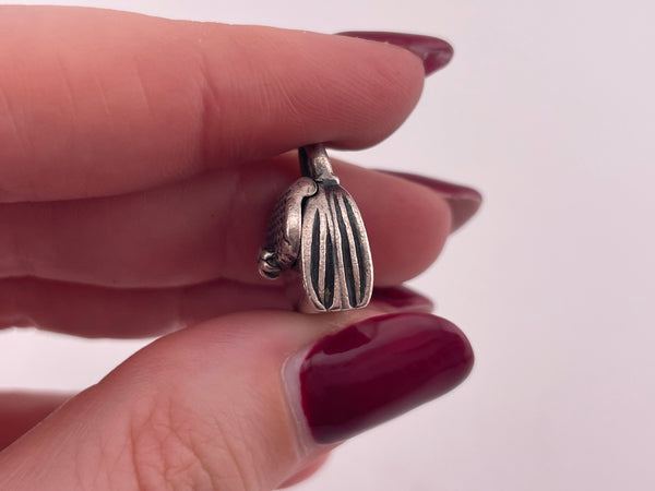 sterling silver Kabana 3D purse compartment pendant