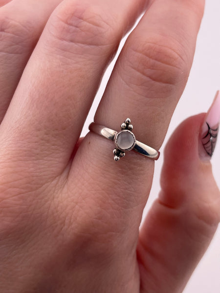 size 8 sterling silver moonstone ring ***AS IS***