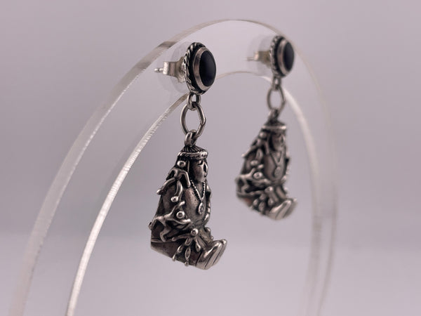 sterling silver story teller post dangle earrings