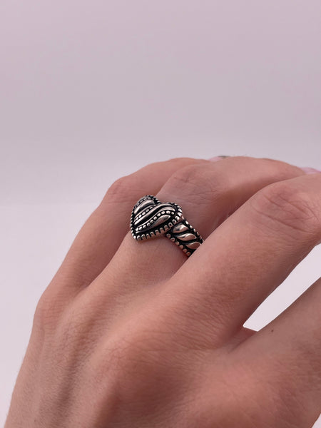 size 7.25 sterling silver Carolyn Pollack Relios stoneless heart ring