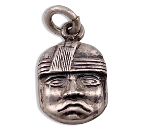 sterling silver small face pendant