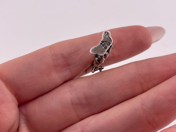 sterling silver deer charm pendant