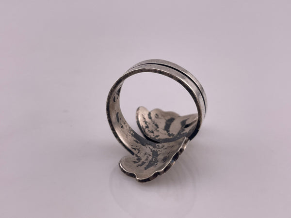 size 7.25 sterling silver Mexican stoneless bypass ring