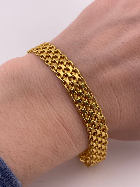 sterling silver 7-3/8" gold plated chain link bracelet