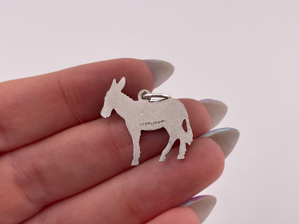 sterling silver Democrat donkey pendant