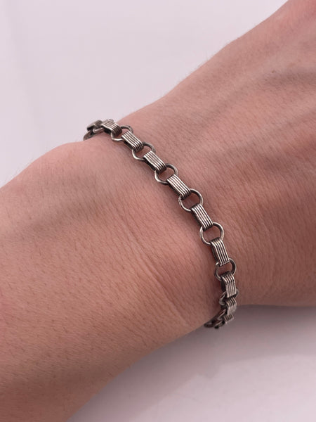 sterling silver 7 5/8" chain link bracelet