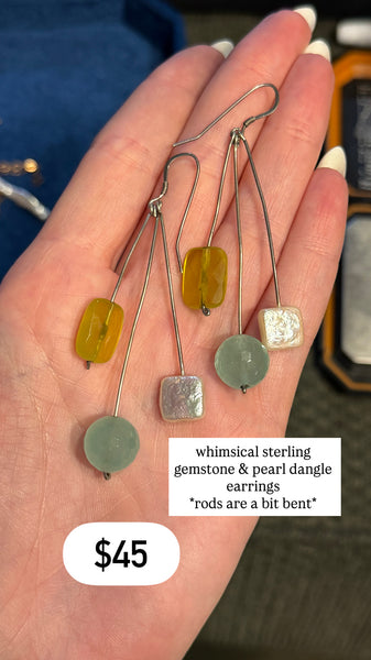 RESERVED PRIVATE LISTING -- sterling silver beaded earrings A2