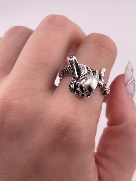 size 10.75 sterling silver skeleton ring