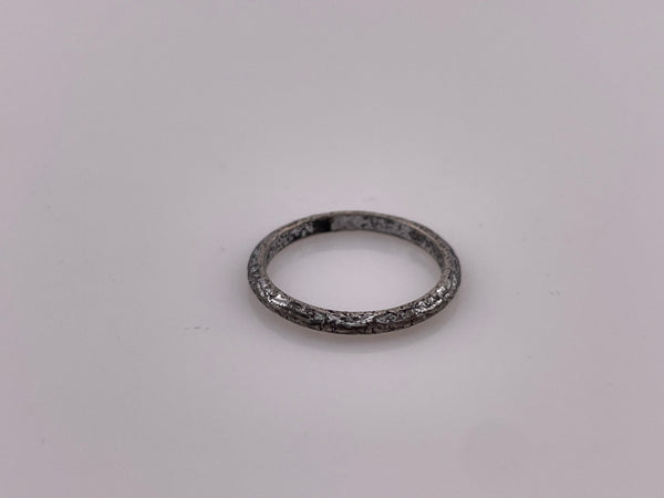 size 5.25 sterling silver textured band ring
