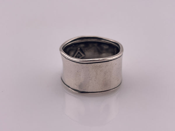 size 10.5 sterling silver Silpada organic stoneless wide band ring
