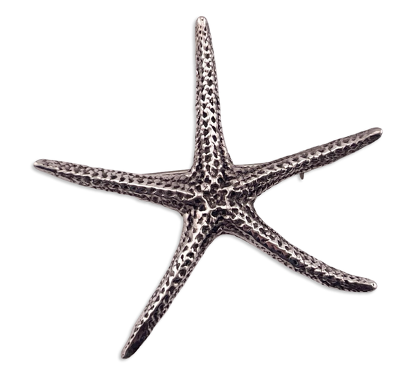 sterling silver starfish brooch pin