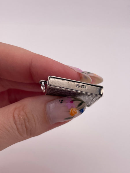830 silver stamp holder pendant