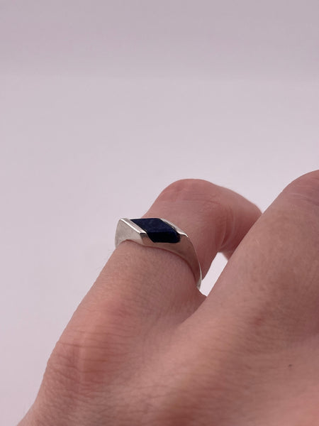 size 5.5 sterling silver sodalite ring