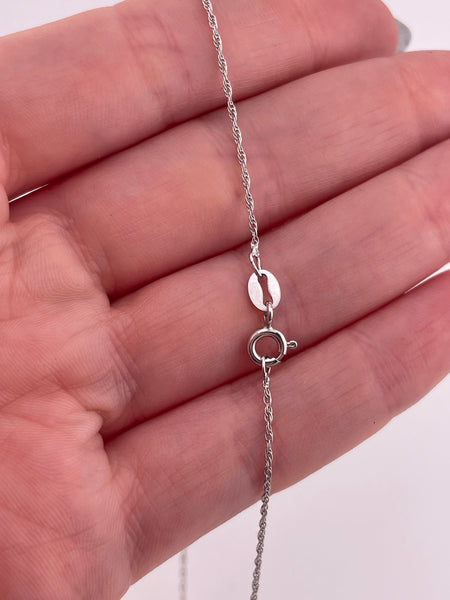 sterling silver 18" synthetic pearl necklace