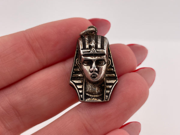 sterling silver Egyptian Revival pharaoh pendant