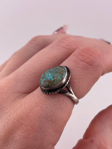 size 7 sterling silver turquoise ring