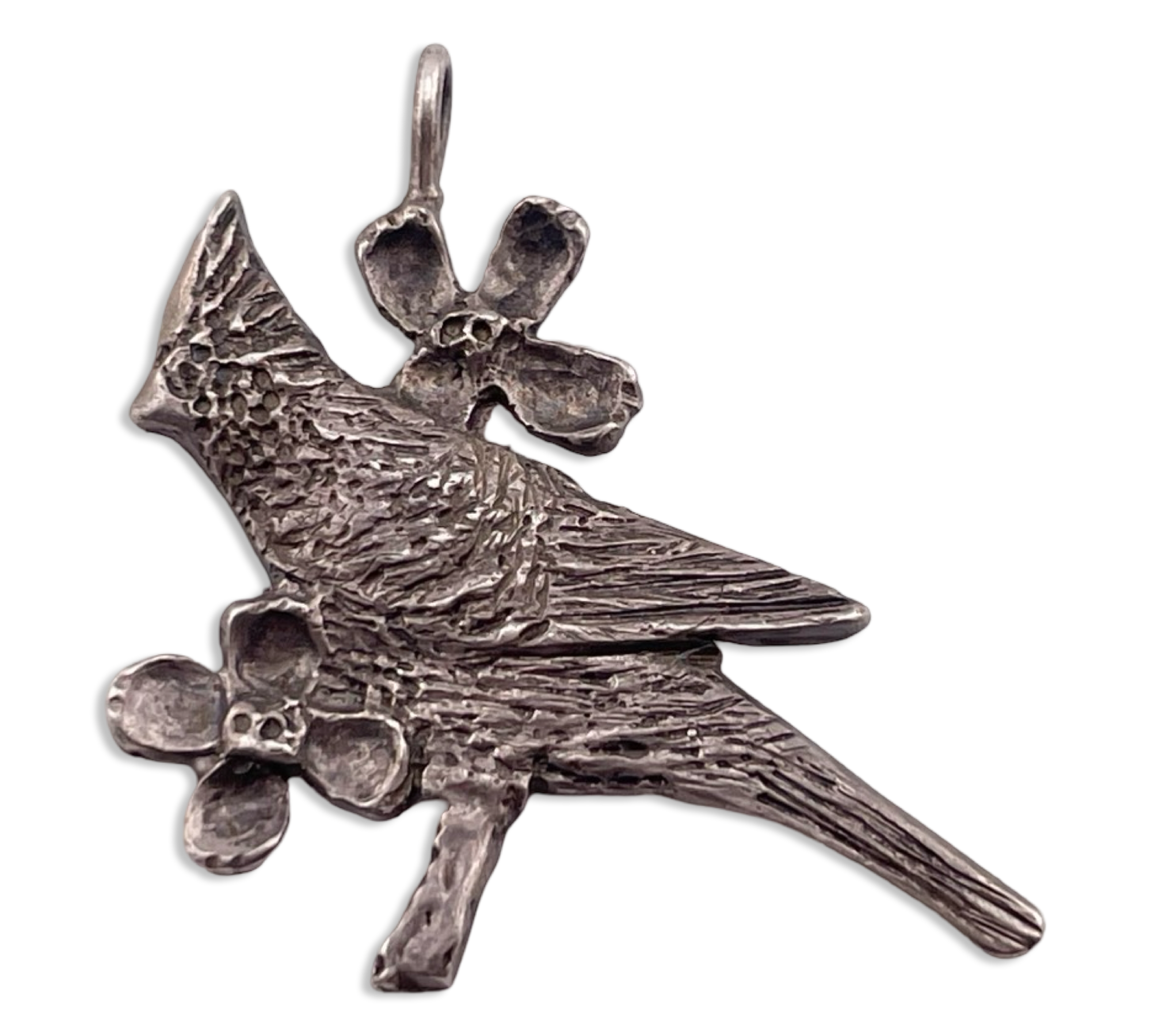 sterling silver bird pendant