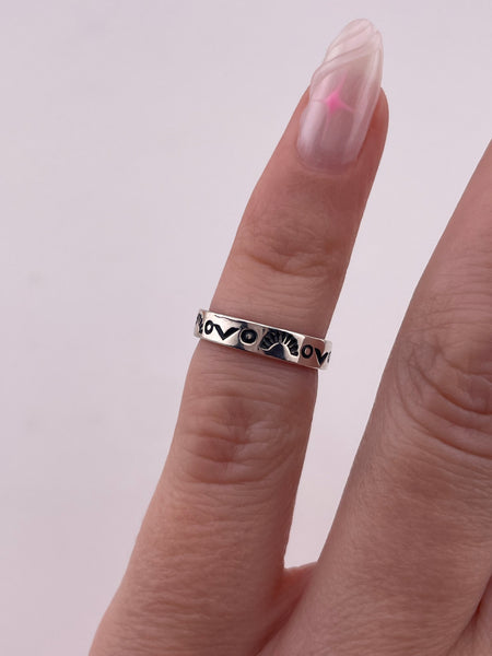 size 1.5 sterling silver Carolyn Pollack stamped midi band ring