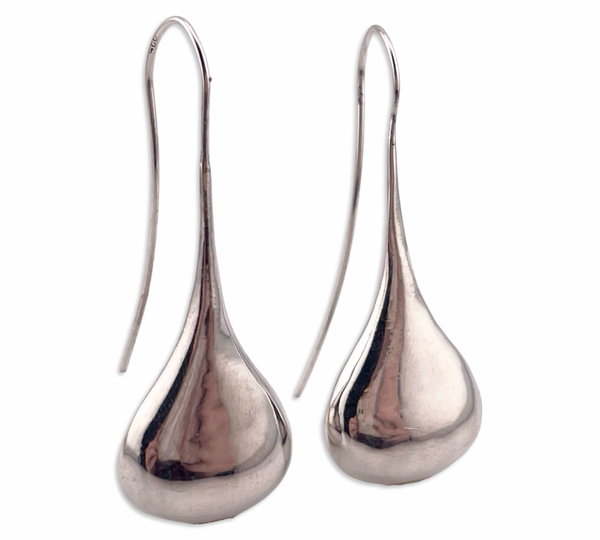 sterling silver stoneless jug threader dangle earrings
