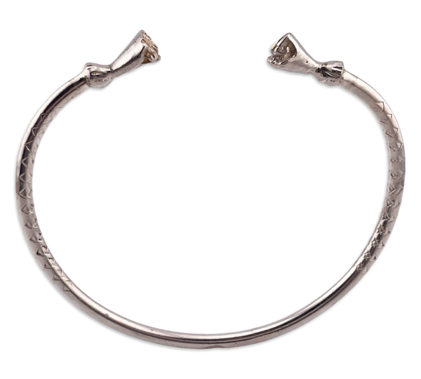 sterling silver figa fist forearm cuff bangle bracelet