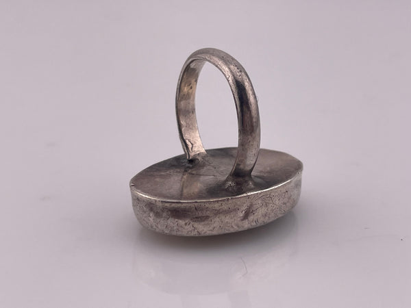 size 6.25 sterling silver agate ring