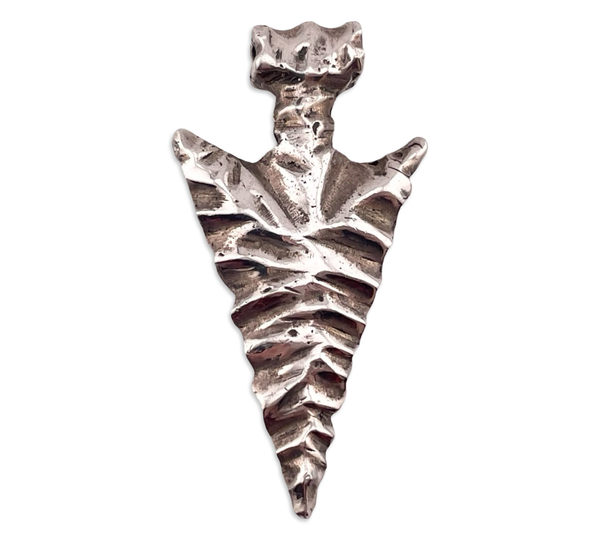 sterling silver 34 gram solid arrowhead pendant
