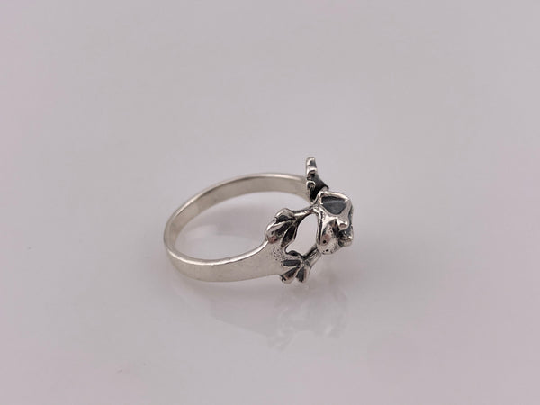sterling silver frog ring
