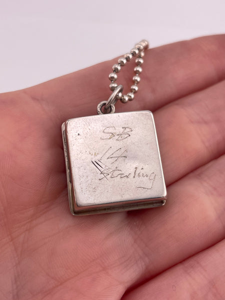 sterling silver 18-3/4" sailboat shadowbox pendant necklace