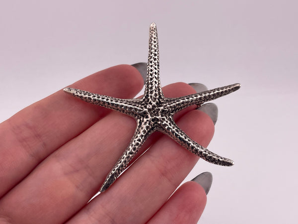 sterling silver starfish brooch pin