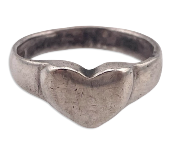 size 7.25 sterling silver heart ring