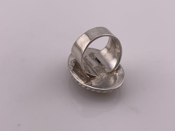 size 4.75 sterling silver rutilated quartz ring