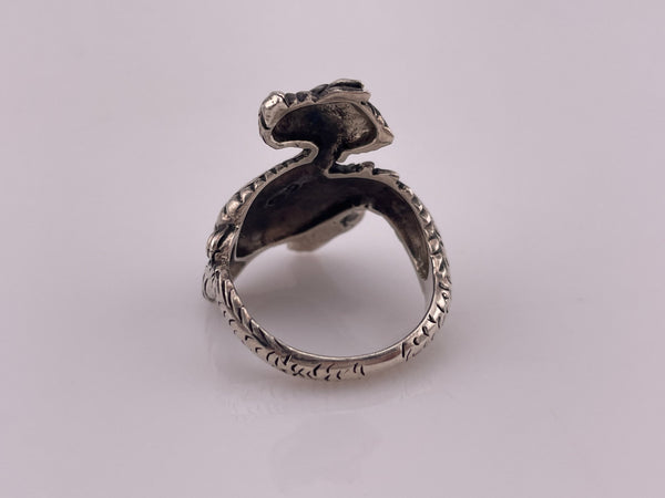 size 8.75 sterling silver dragon ring