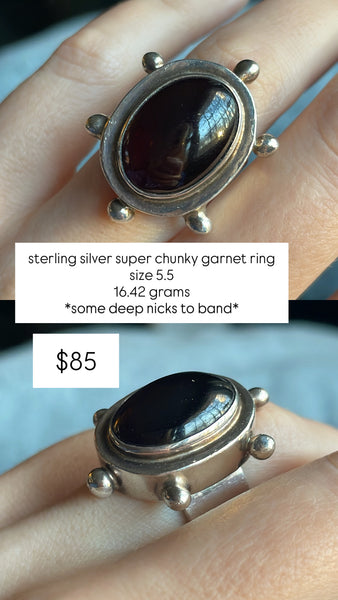 RESERVED PRIVATE LISTING -- sterling silver rings x 2 A12