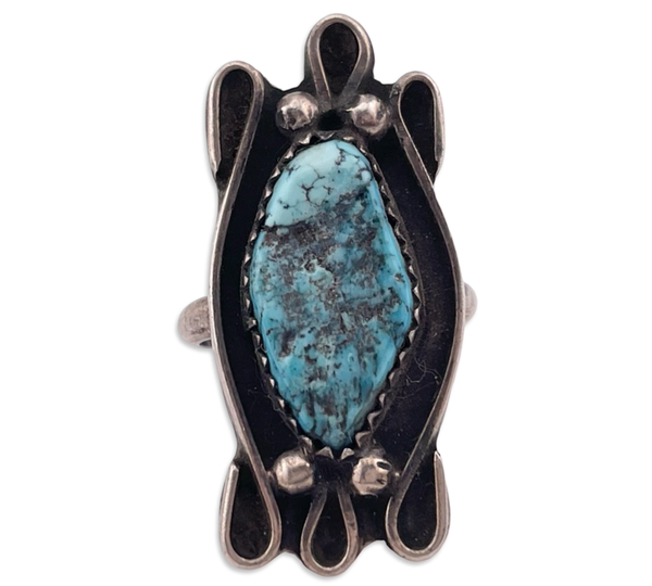size 5 sterling silver turquoise ring