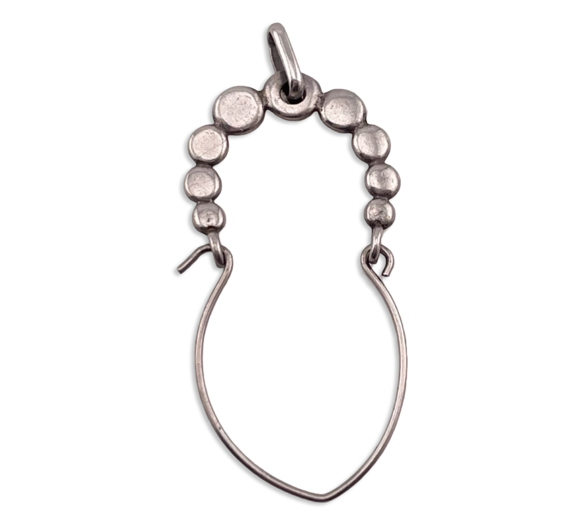 sterling silver charm holder pendant