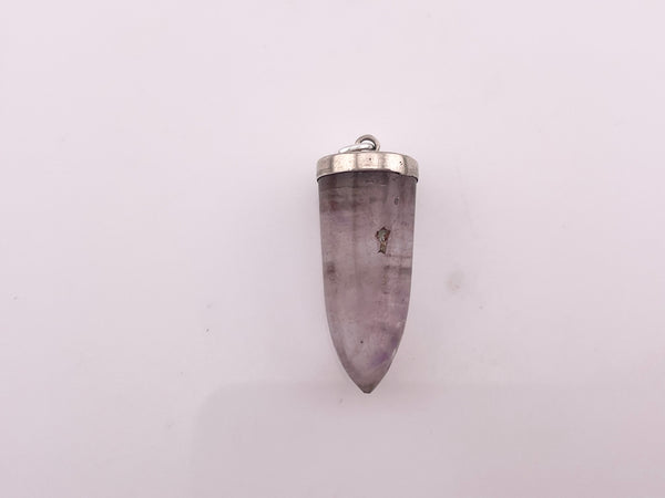 sterling silver amethyst point pendant